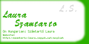 laura szamtarto business card